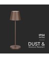1,5W LED - Tischlampe, Touch, Dimmbar, 3000K, IP54, Sand Cortenfarbenes Gehäuse