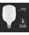 E27 30W LED Leuchtmittel - T100, 6500K, weißer Kunststoff, Ø10cm