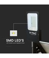 50W Hybrid LED Straßenleuchte mit Solarzelle - 4000lm, IP65, 4000K, 50.000mAh Akku