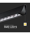 36W LED Linear Hängeleuchte - Samsung-Linse, Typ 3i1, schwarz