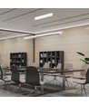 36W LED Lichtleiste für Abhängung - 3-in-1 CCT, Samsung LED, 120cm, schwarz/weiß, inkl. Seilaufhängung