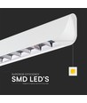36W LED Lichtleiste für Abhängung - 3-in-1 CCT, Samsung LED, 120cm, schwarz/weiß, inkl. Seilaufhängung