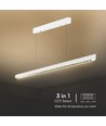 36W LED Lichtleiste für Abhängung - 3-in-1 CCT, Samsung LED, 120cm, schwarz/weiß, inkl. Seilaufhängung