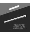 36W LED Lichtleiste für Abhängung - 3-in-1 CCT, Samsung LED, 120cm, schwarz/weiß, inkl. Seilaufhängung