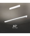36W LED Lichtleiste für Abhängung - 3-in-1 CCT, Samsung LED, 120cm, schwarz/weiß, inkl. Seilaufhängung