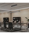36W LED Linear-Pendelleuchte mit Samsung LED - Mattgrau, 120cm, CCT, 3-in-1 Farbe, IP20