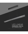 36W LED Linear-Pendelleuchte mit Samsung LED - Mattgrau, 120cm, CCT, 3-in-1 Farbe, IP20
