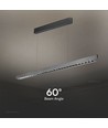 36W LED Linear-Pendelleuchte mit Samsung LED - Mattgrau, 120cm, CCT, 3-in-1 Farbe, IP20