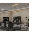 36W LED Lichtleiste für Abhängung - 2880lm, CCT, grau, inkl. Seilaufhängung