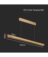 36W LED Lichtleiste für Abhängung - 2880lm, CCT, grau, inkl. Seilaufhängung