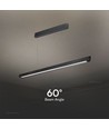 36W LED Linear-Pendelleuchte - CCT, schwarz, 2880lm, inkl. Seilaufhängung