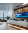 36W LED Linear-Pendelleuchte, 3IN1 CCT - 2880lm, mattgrau, Samsung LED, inkl. Seilaufhängung
