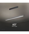 36W LED Linear-Pendelleuchte, 3IN1 CCT - 2880lm, mattgrau, Samsung LED, inkl. Seilaufhängung