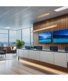 36W Lineare Hängeleuchte - LED Samsung, Diffusor Plattentyp 3in1, Gold
