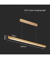 36W Lineare Hängeleuchte - LED Samsung, Diffusor Plattentyp 3in1, Gold