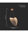 LED Designer Pendelleuchte - 3000K, Holzfarbe, Haus