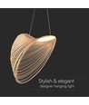 LED Designer Pendelleuchte - 3000K, Holzfarbe, Haus