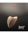 LED Designer Pendelleuchte - 3000K, Holzfarbe, Haus