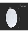 60W Designer LED Deckenleuchte mit Fernbedienung - 6000lm, dimmbar, 3-in-1 CCT, inkl. Leuchtmittel