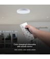 40W dimmbare LED-Deckenleuchte - Ø40cm, CCT, 3 Lichtfarben, Fernbedienung
