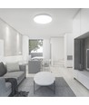 60W LED Designer Deckenleuchte mit Fernbedienung - 6000lm, dimmbar, 3-in-1 CCT, weißes Cover