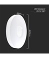 60W LED Designer Deckenleuchte mit Fernbedienung - 6000lm, dimmbar, 3-in-1 CCT, weißes Cover