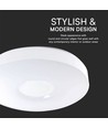 60W LED Designer Deckenleuchte mit Fernbedienung - 6000lm, dimmbar, 3-in-1 CCT, weißes Cover