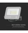 30W LED Fluter, Samsung LED Chip - Schwarz, 3000K, 1m Kabel, IP65 Außenbereich
