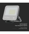 50W Flutlicht - Samsung Chip, 1m Kabel, 6500K, Schwarz, Arbeitsleuchte, graues mattiertes Glas