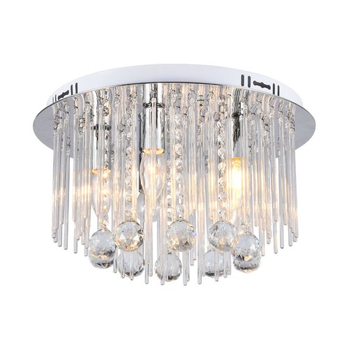 LED Designer Deckenleuchte - Kristalllampe, Klar, Fassung E14