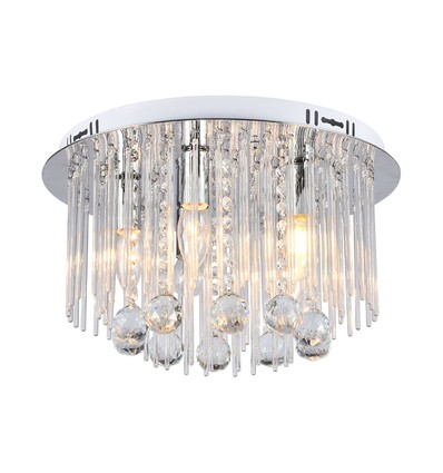 LED Designer Deckenleuchte - Kristalllampe, Klar, Fassung E14