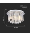 LED Designer Deckenleuchte - Kristalllampe, Klar, Fassung E14