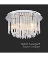 LED Designer Deckenleuchte - Kristalllampe, Klar, Fassung E14