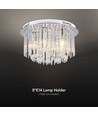 LED Designer Deckenleuchte - Kristalllampe, Klar, Fassung E14