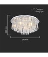 Ø60cm LED Designer Kristall Deckenleuchte - E14 Fassung, Klarglas, IP20 Innenbereich