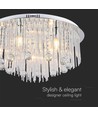 Ø60cm LED Designer Kristall Deckenleuchte - E14 Fassung, Klarglas, IP20 Innenbereich