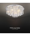 Ø60cm LED Designer Kristall Deckenleuchte - E14 Fassung, Klarglas, IP20 Innenbereich