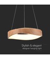 18W LED Pendelleuchte im Holzdesign - 2100lm, Ø40cm, 3000K, inkl. Leuchtmittel
