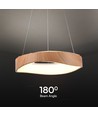 18W LED Pendelleuchte im Holzdesign - 2100lm, Ø40cm, 3000K, inkl. Leuchtmittel