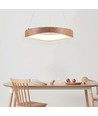 25W LED Designer Pendelleuchte aus Holz - Ø50cm, 3000K, weißes Gehäuse, inkl. Leuchtmittel