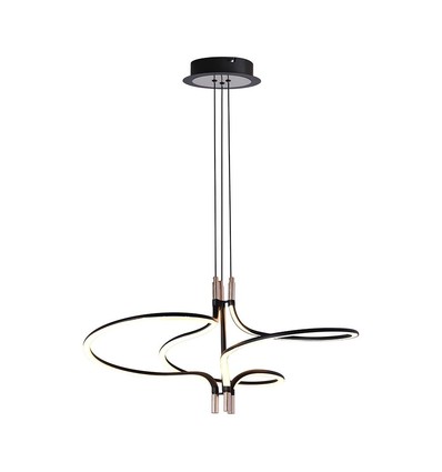 LED Designer-Pendelleuchte - 3000K vergoldet, schwarzes Gehäuse