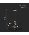 LED Designer-Pendelleuchte - 3000K vergoldet, schwarzes Gehäuse