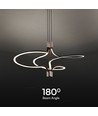 LED Designer-Pendelleuchte - 3000K vergoldet, schwarzes Gehäuse