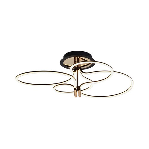 36W LED Designer Pendelleuchte - 4150lm, 3000K, Gold und Schwarz, Deckenleuchte