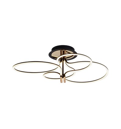 36W LED Designer Pendelleuchte - 4150lm, 3000K, Gold und Schwarz, Deckenleuchte