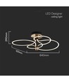 36W LED Designer Pendelleuchte - 4150lm, 3000K, Gold und Schwarz, Deckenleuchte