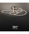 36W LED Designer Pendelleuchte - 4150lm, 3000K, Gold und Schwarz, Deckenleuchte