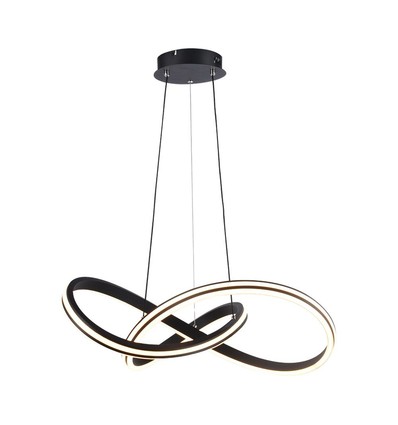 40W LED Designer Pendelleuchte, Ø60cm - 3-in-1 CCT, 4800lm, Schwarz, IP20