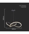 40W LED Designer Pendelleuchte, Ø60cm - 3-in-1 CCT, 4800lm, Schwarz, IP20