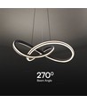 40W LED Designer Pendelleuchte, Ø60cm - 3-in-1 CCT, 4800lm, Schwarz, IP20